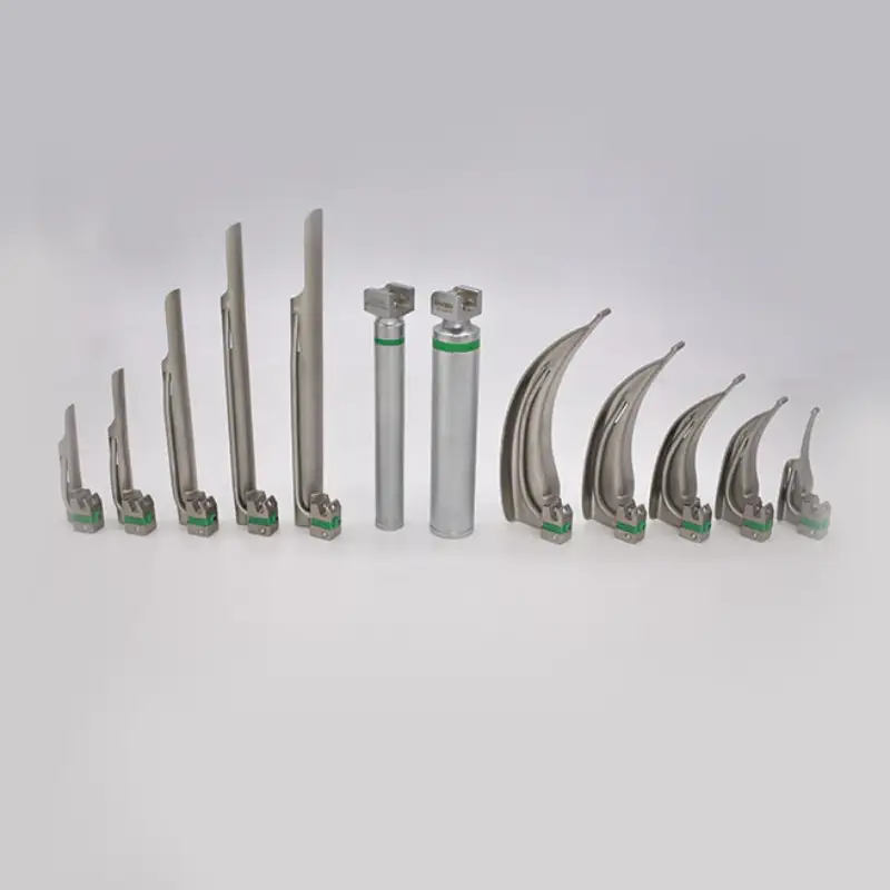 Set of MTR Fiber Optic Laryngoscope Blades from MM Medical Supply.